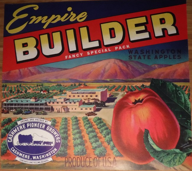 Empire Builder Apple Box Label